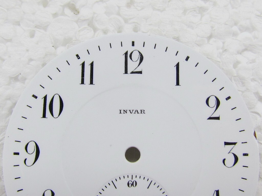 Invar Antique Swiss Original Porcelain Dial Watch-face 44,2 mm for Pocket Watch