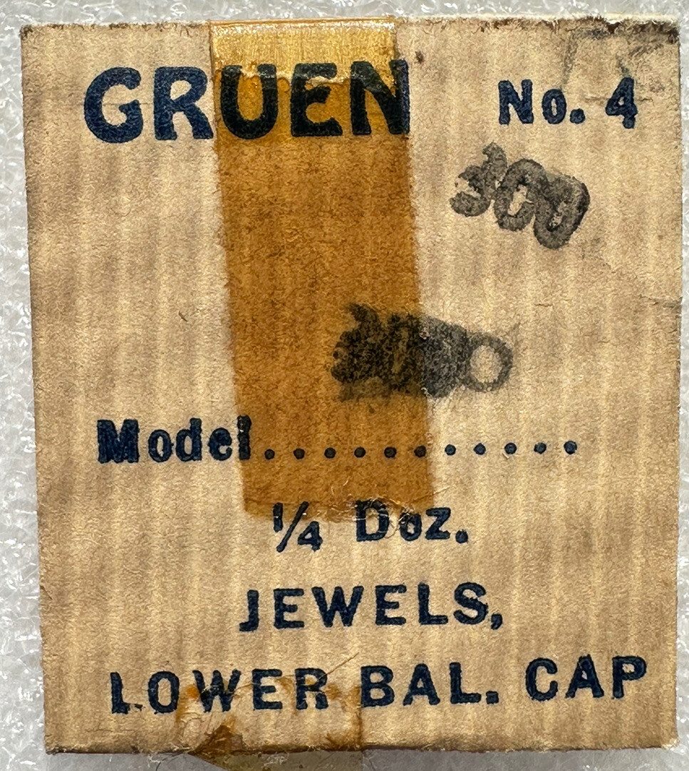 GRUEN EB33 CAL300 LOWER BAL CAP JEWEL 1/4 DOZ WATCH REPAIR PARTS NOS WP1