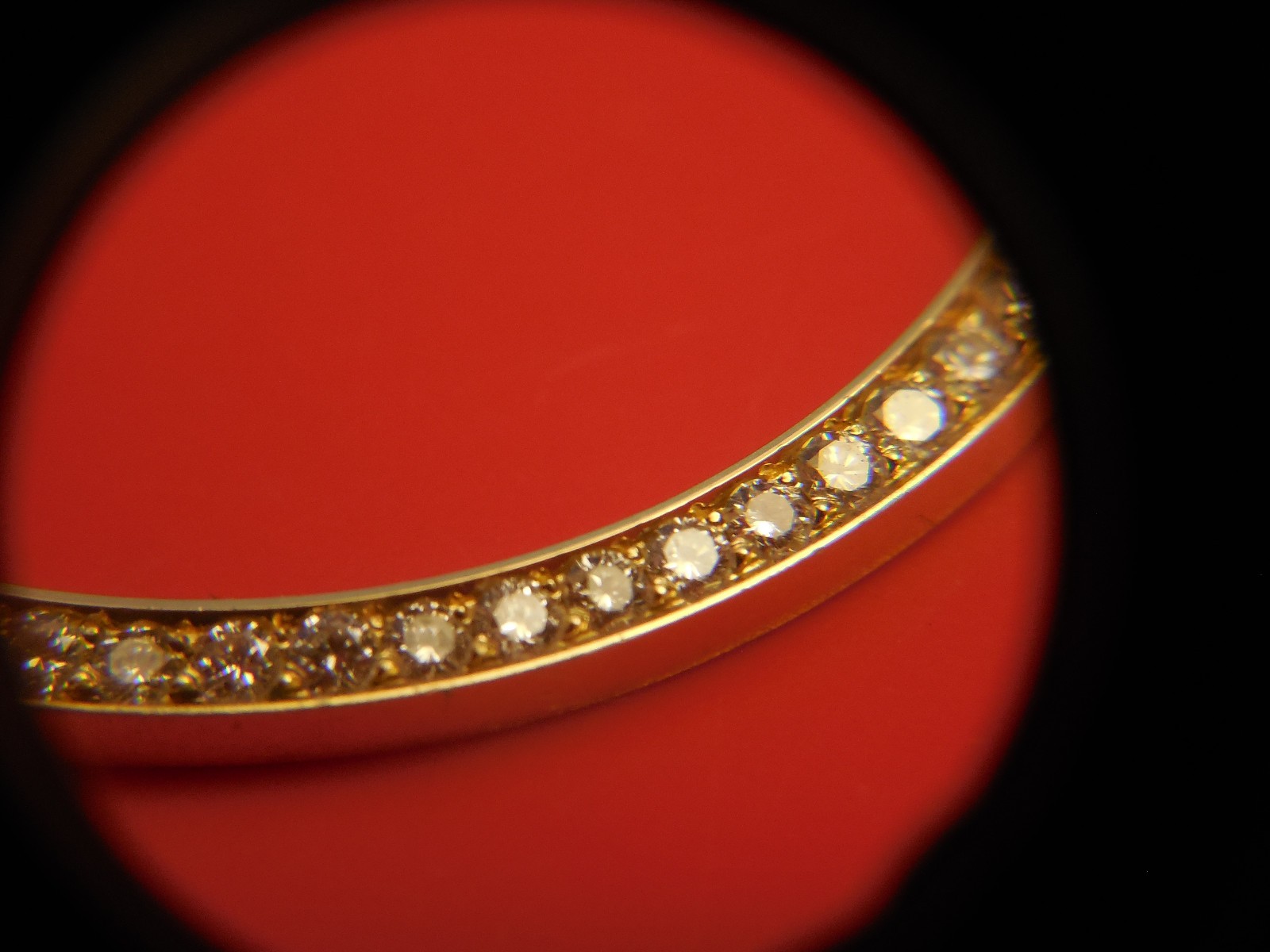 CUSTOM MADE SOLID 18K NATURAL DIAMOND BEZEL FOR 16018 OYSTER PERPETUAL DATEJUST