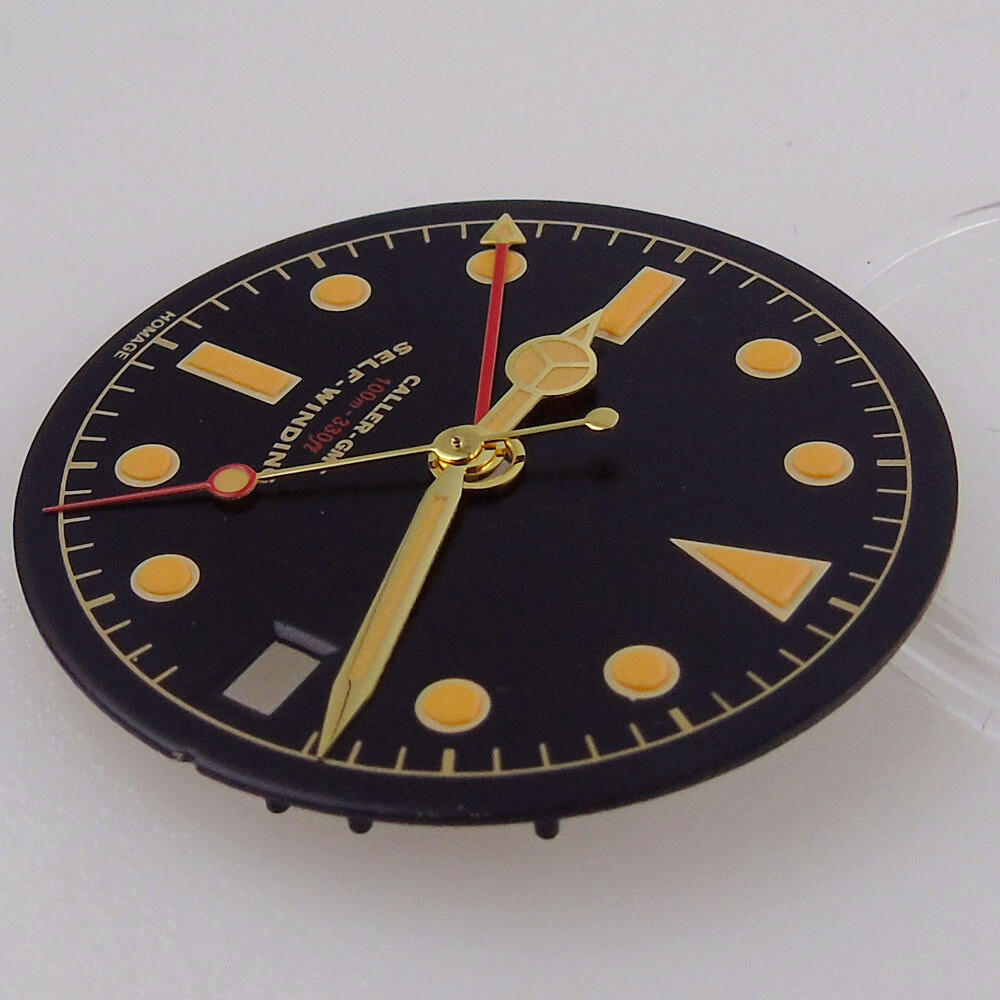 29mm Black White Watch Dial Face Accessories Fit NH34A GMT Automatic Movt Date