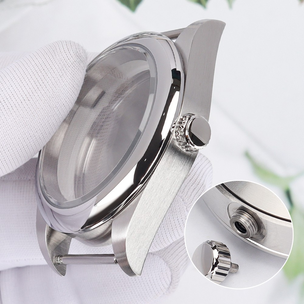 Oyster Perpetual Watch Cases 36mm/39mm Sapphire Domed Bezel For Seiko NH35 NH36