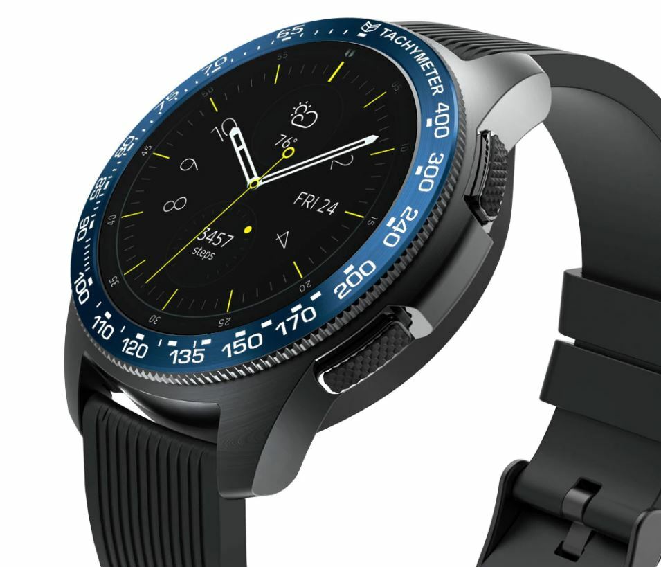 Samsung Galaxy 46mm Gear S3 Frontier Bezel Ring Anti Scratch Cover UK SELLER BLU