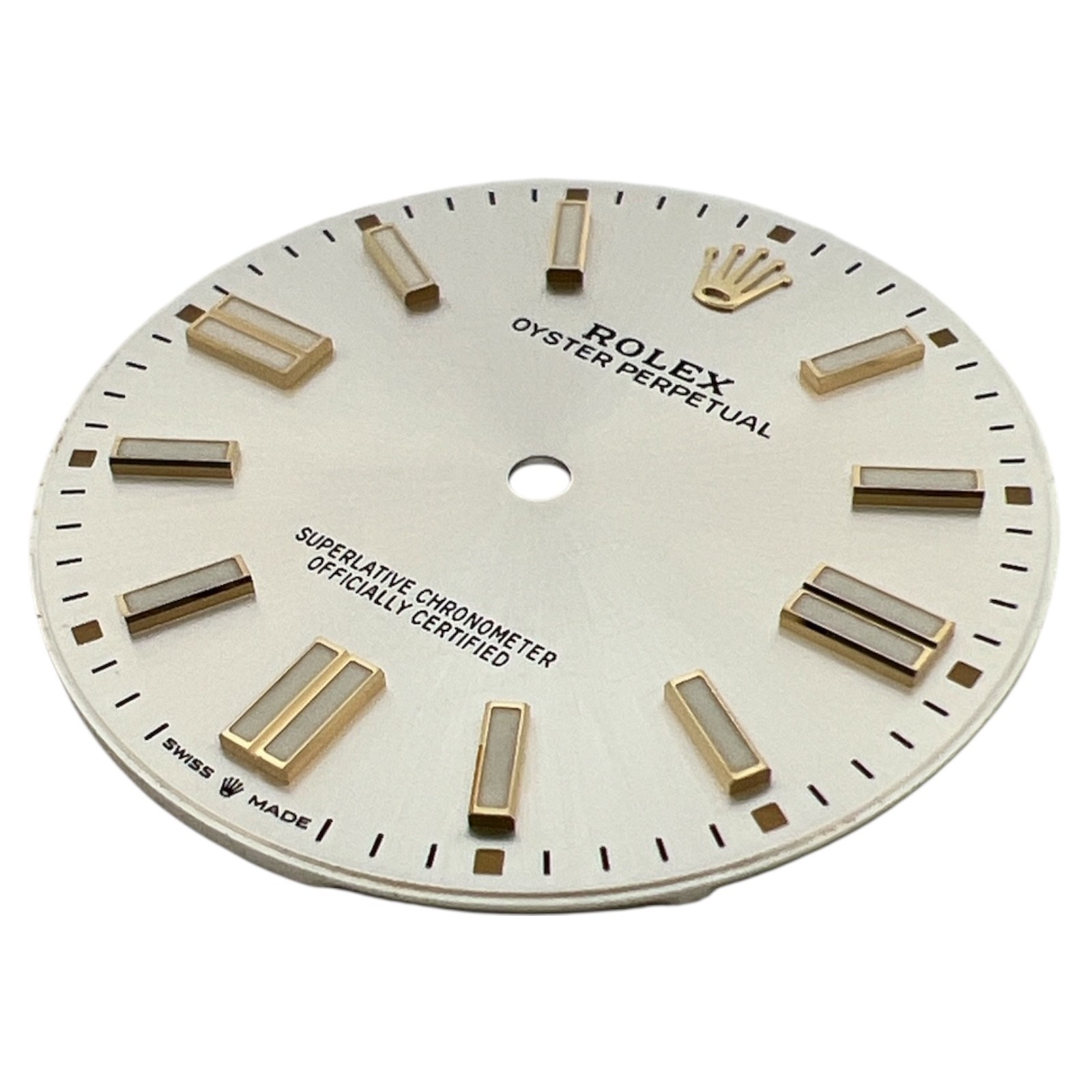 Genuine Rolex Oyster Perpetual 41mm Dial Silver & Gold 124300