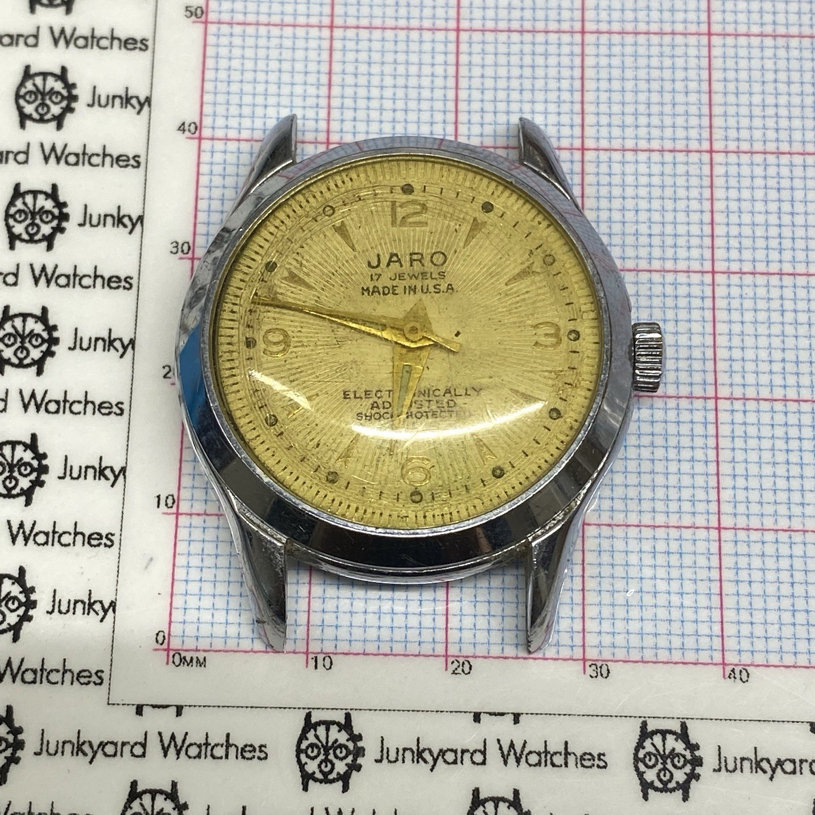 Vintage Jaro Watch Movement Repairs Parts USA Spares 17 Jewels Salvage