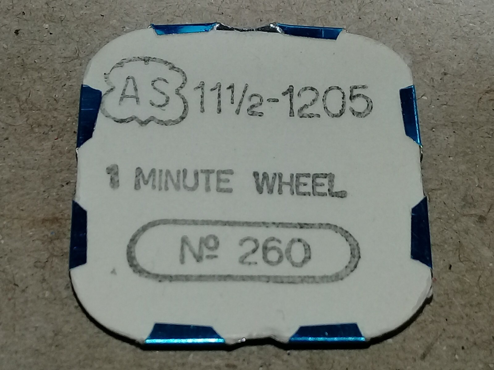 AS Cal. 1205 – Minute Wheel – Part 260. 11.5”’ (TC969)