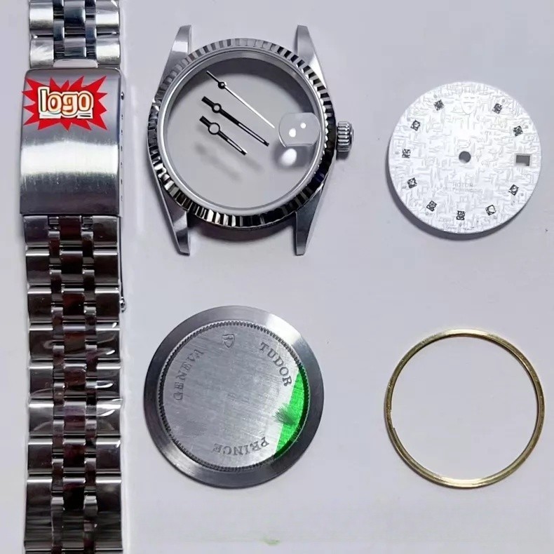 For DIY36mm Watch Steel Case kit For 2824 2130 PT5000 Movement