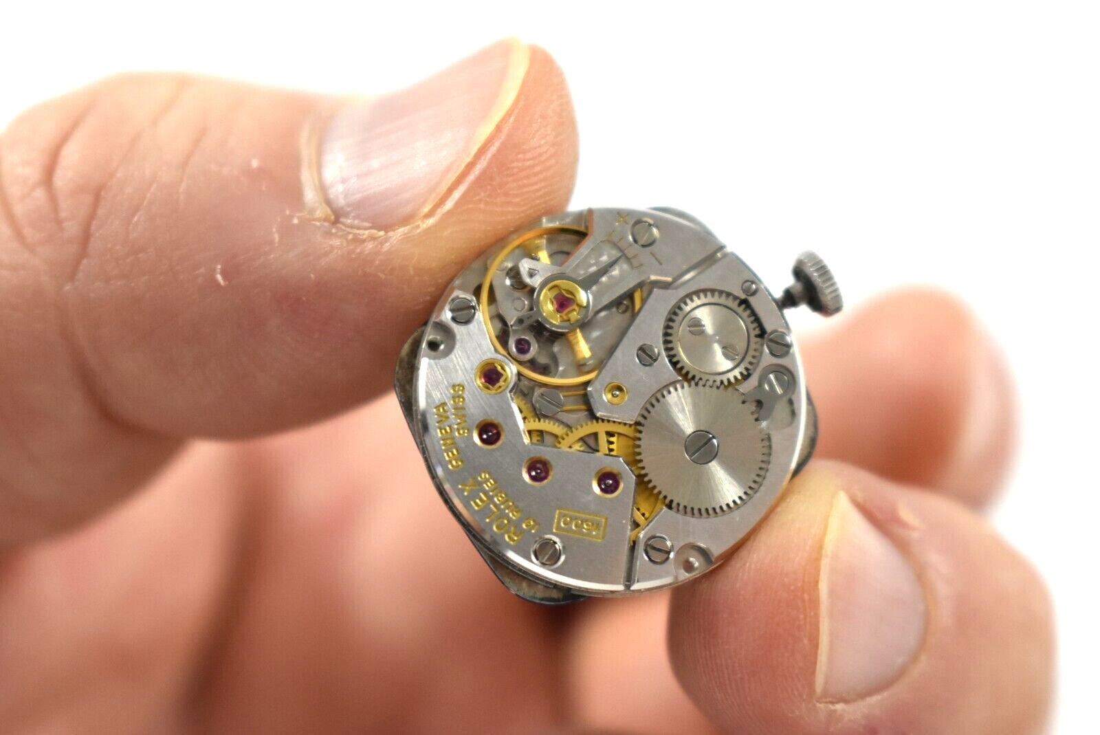 Vintage Rolex Cellini 19J 1600 Wrist Watch Movement Runs lot.ff