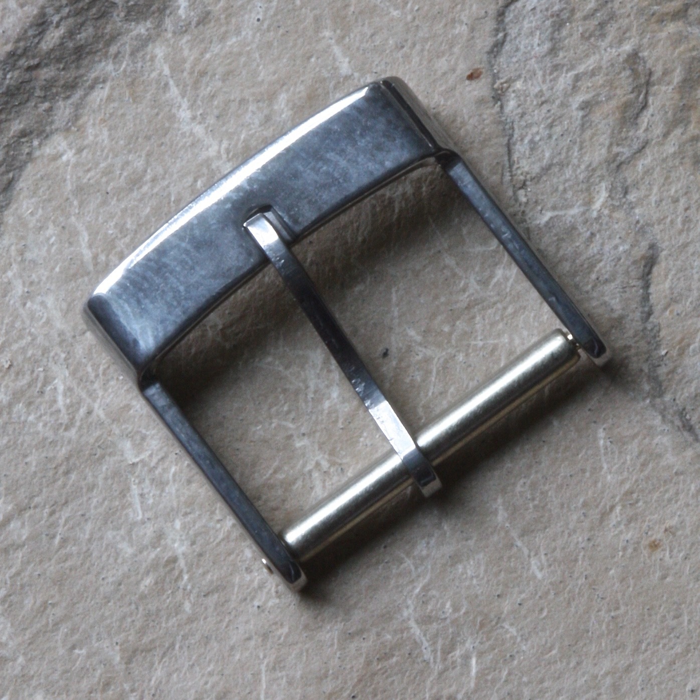 Genuine Swiss Tropic square steel 14mm INOX vintage watch band buckle 1960s/70s