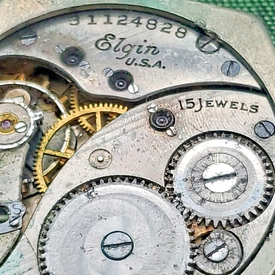 Vintage Elgin 15 Jewels Mechanical Wrist Watch Movement Faces Mechanisms Misc