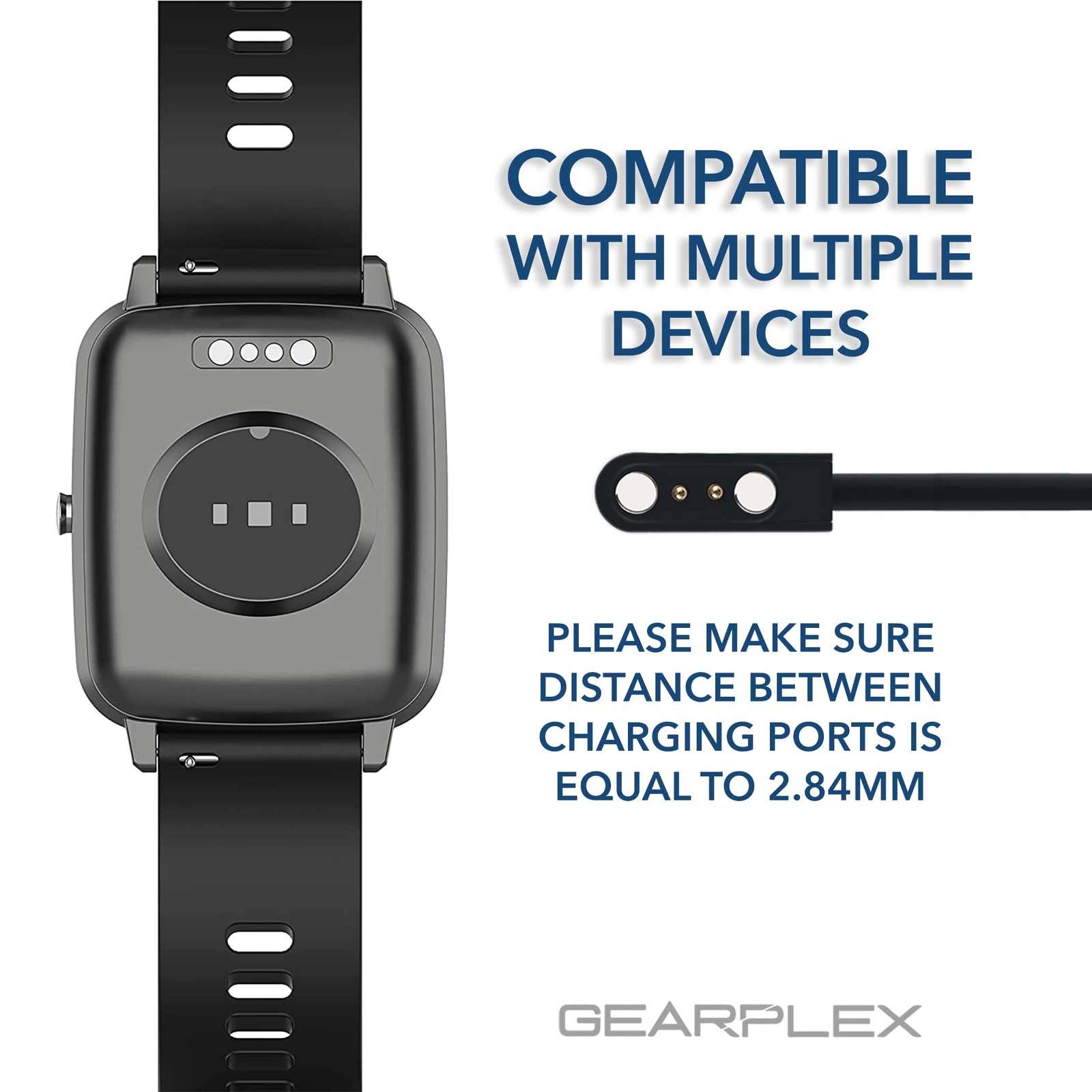 Magnetic Smart Watch Charging Cable Compatible Apple Samsung Fitness2.5mm Type c