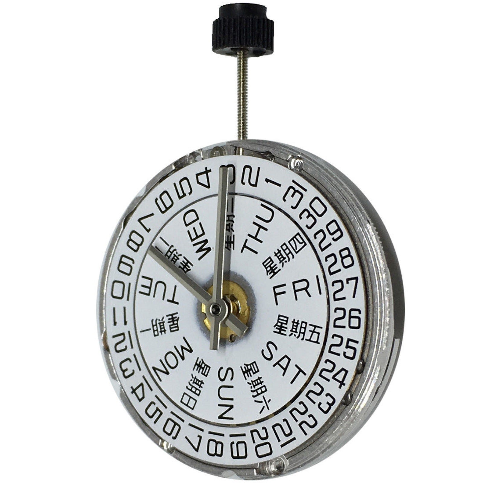 White Day/Date@3 Automatic Watch Movement For ETA 2836-2 SELLITA SW220 C