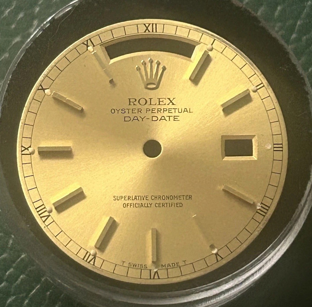 Rolex Mens President Day-Date Champagne Gold Stick Marker Dial 18038-18238 OEM