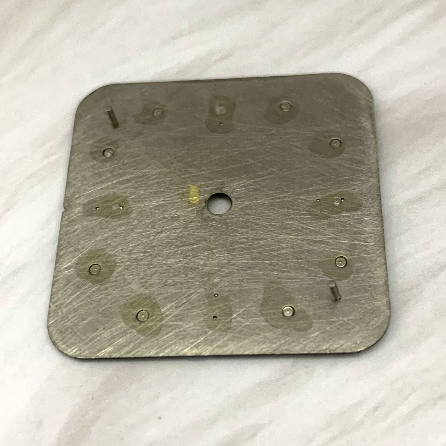27mm Square Sunburst Pattern Watch Dial Green Lume For Nh35 Movement Parts
