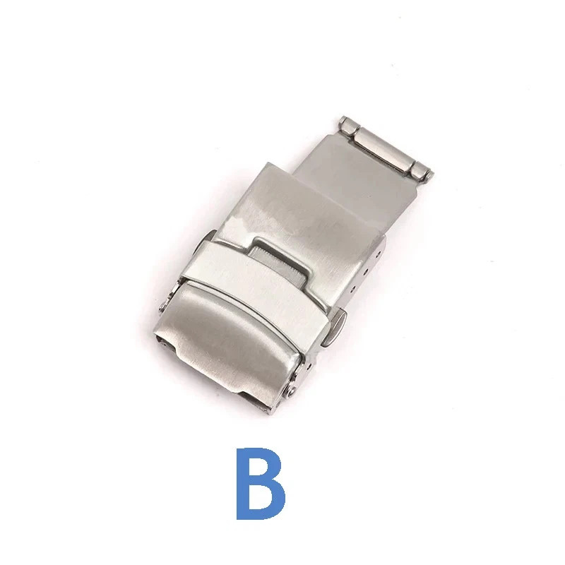 Stainless Steel Watch Buckle for Universal Strap Silver Safety Clasp Set Premium