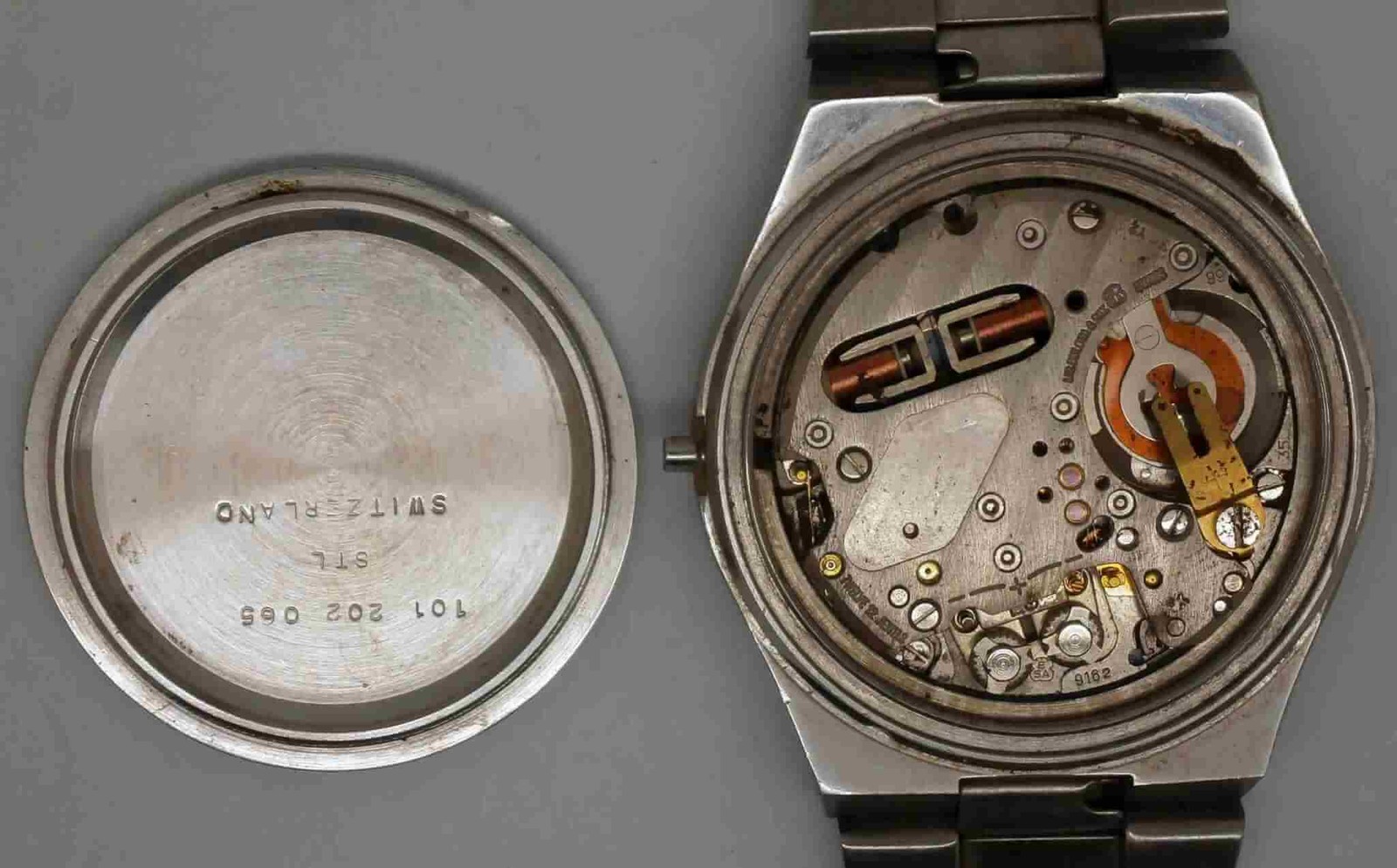 Vintage TITUS Tuning Fork Steel Wristwatch. Ref: 9308. Cal: 9162. For Repairs