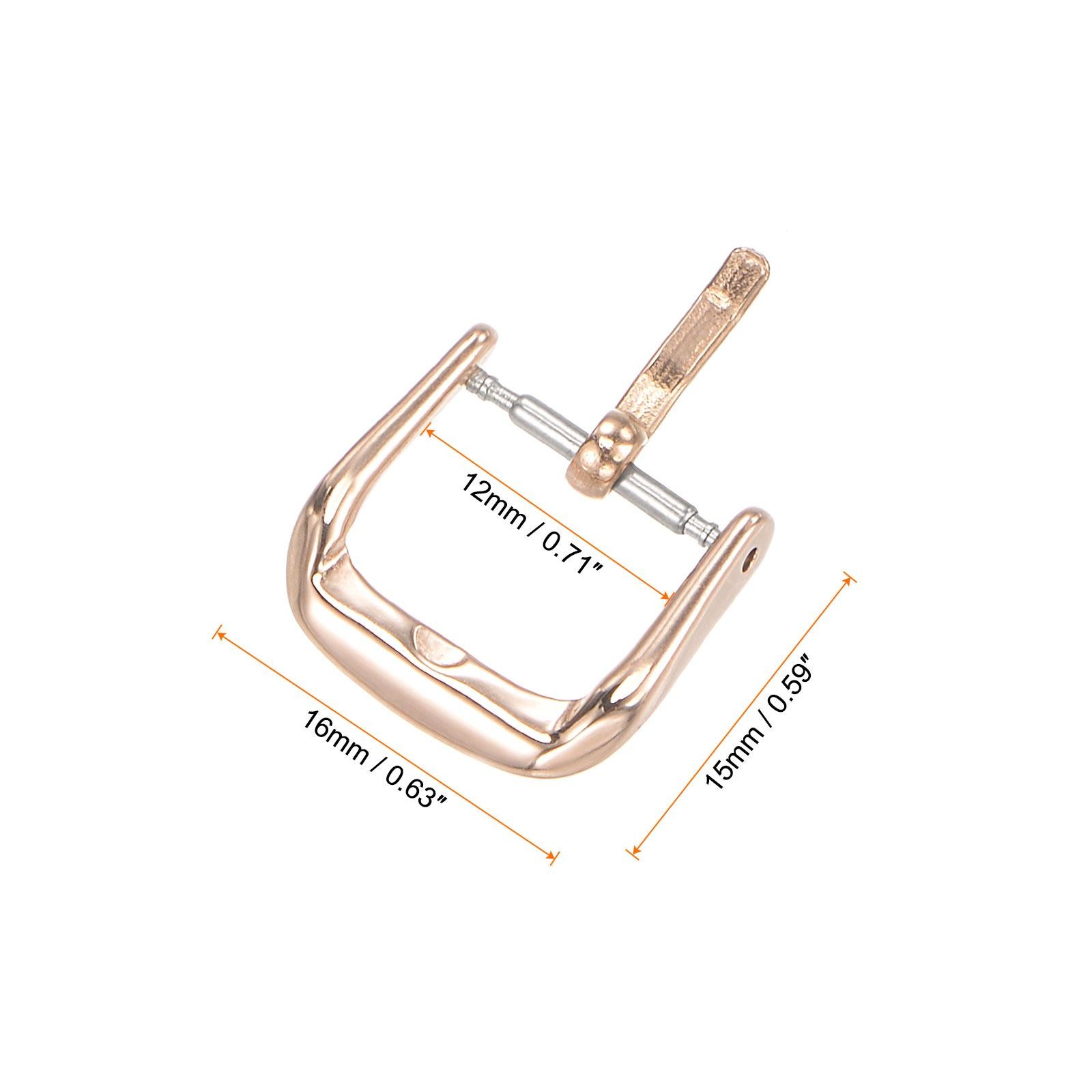 Buckle Strap Watch, 316 Polished Stainless Steel, Rose Gold Tone for 12mm