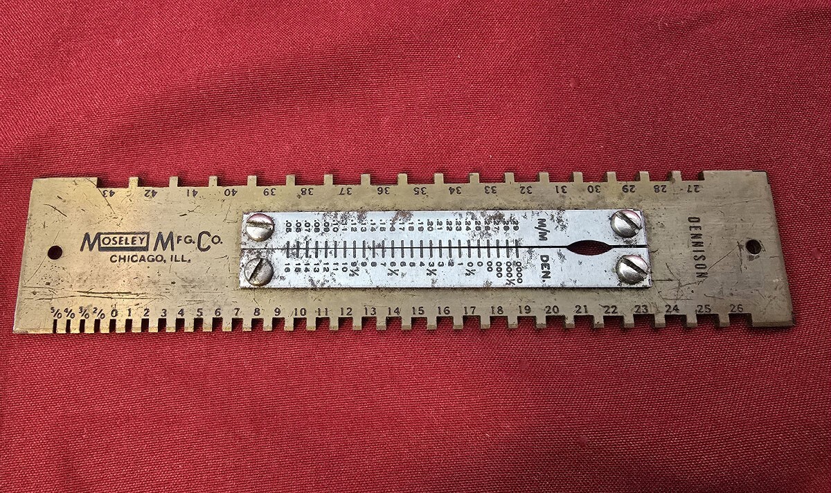Clockmaker’s/Watchmaker’s Estate Antique Moseley/Dennison Mainspring Gauge