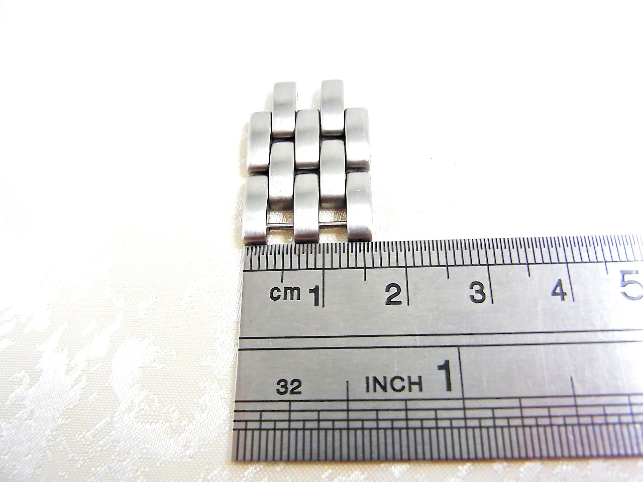 Cartier Panthere Watch Genuine 16mm LM Link SS Band Bracelet Parts 2pcs set EX
