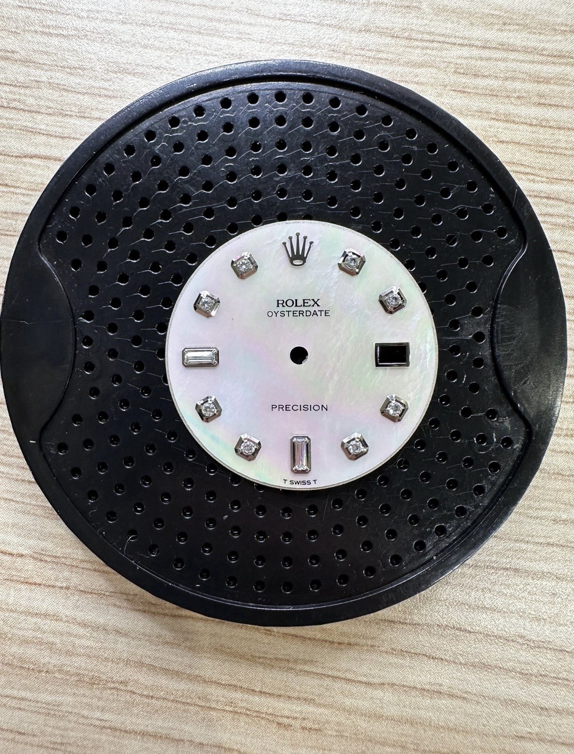White Zirconi Precision 6694 Caliber 1520 Mop Dial