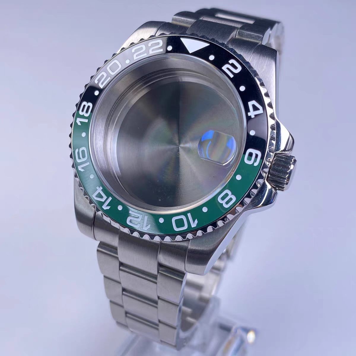 Fit NH34 NH35 NH36 40MM 24H Sprite bezel Watch Case Diver Sapphire Steel Mod