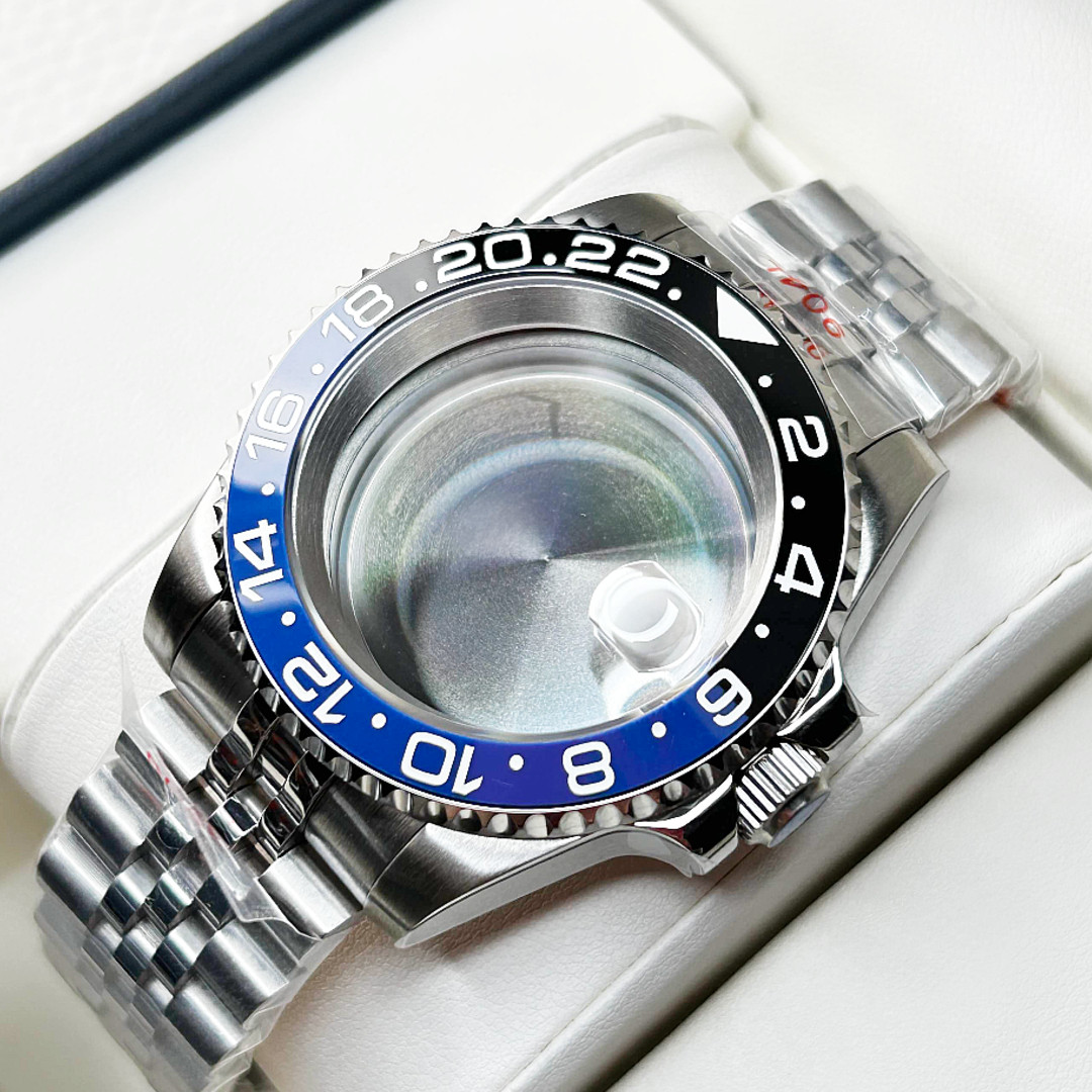 40mm Batman 20ATM Watch Case Strap Ceramic Bezel Mod For Nh35 Nh34 36 Movement