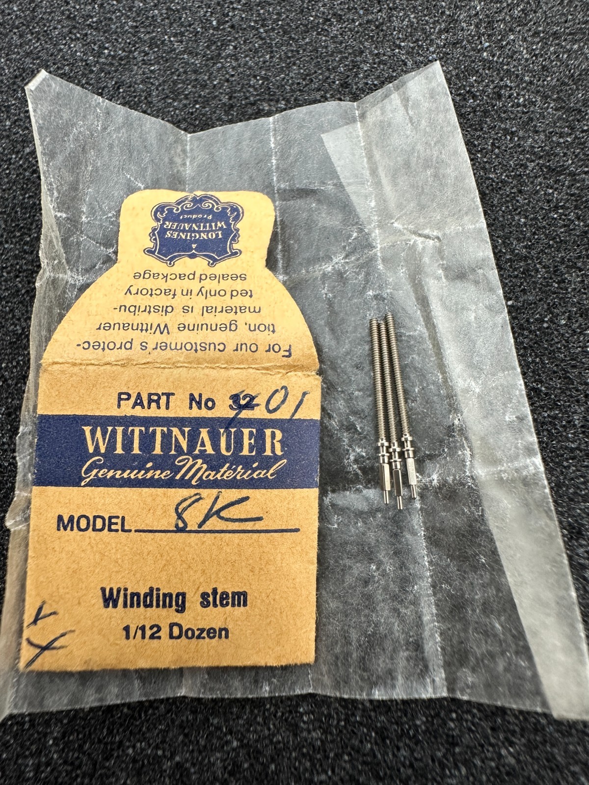 Rewind Watch Shop Wittnauer 8K Winding Stem Part 401 OEM NOS
