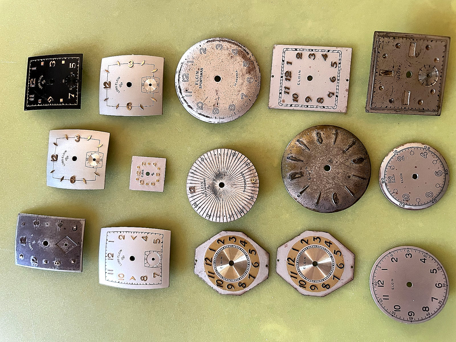 Lot of 39 Vintage Watch Dials Faces Mixed Shapes Steampunk Craft Parts