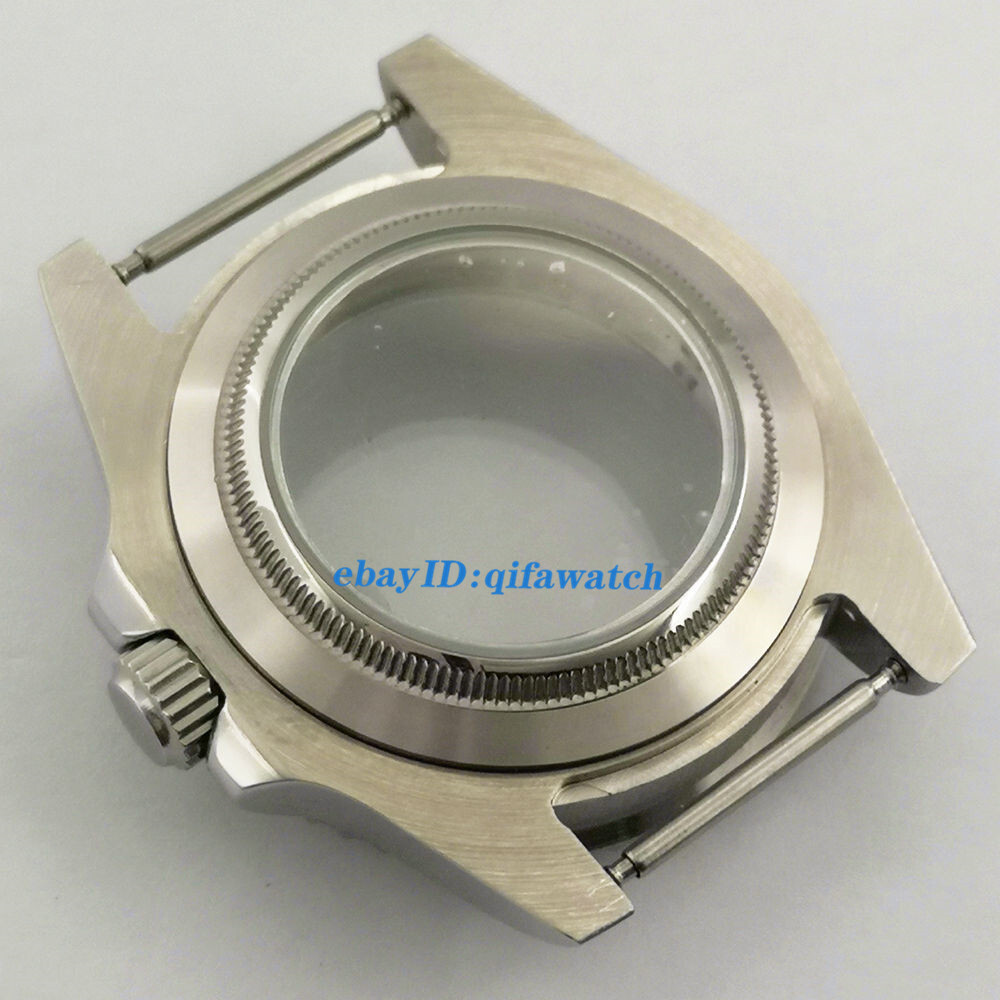 40mm Sapphire glass Watch Case red blue GMT Ceramics Bezel Fit NH34 NH35 NH36