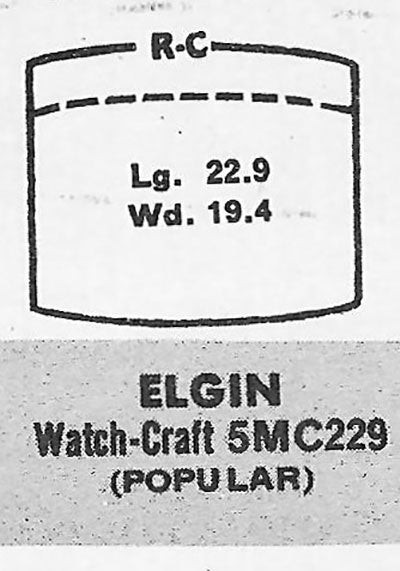ELGIN : 5503 – Tonneau 22.9mm x 19.4mm