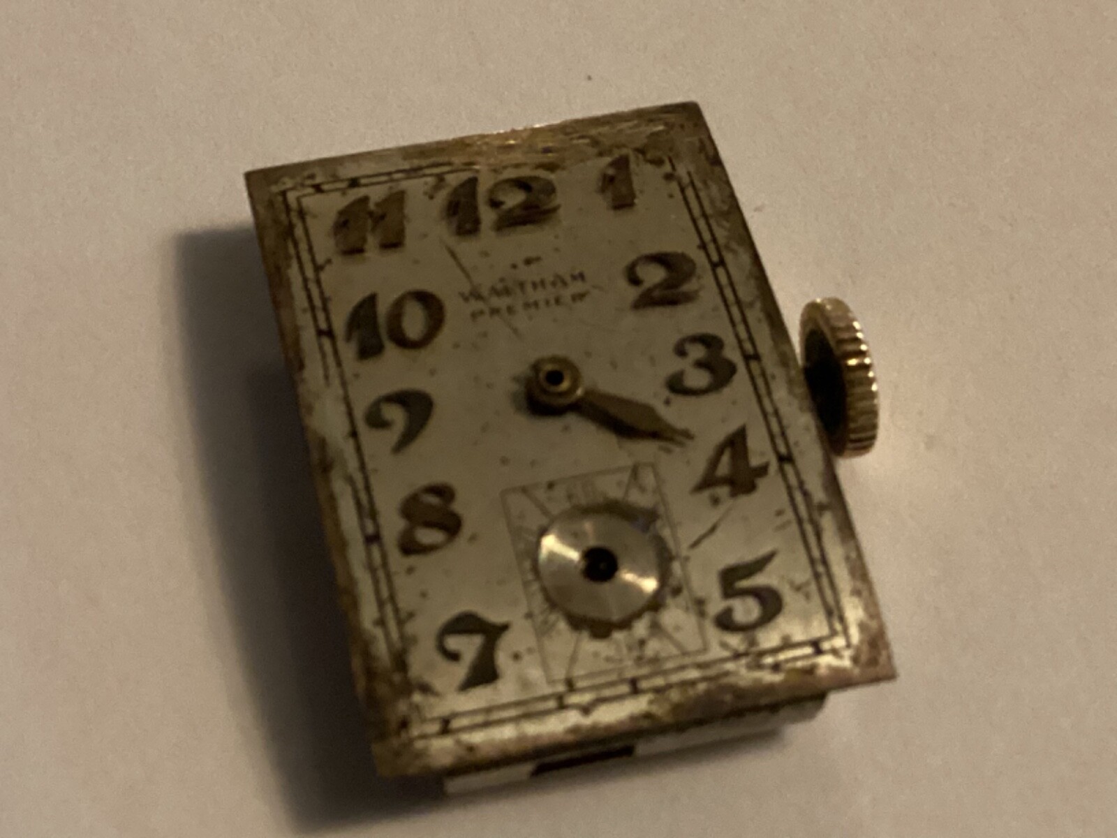 Waltham Premier 750 watch movement for parts balance good