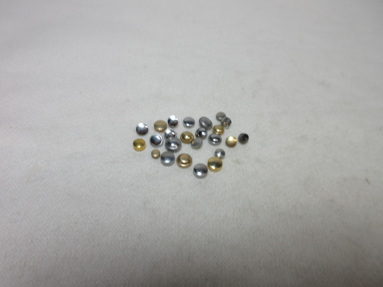 LOT OF 24 WATCH CROWNS WATCHMAKERS PARTS ASSORTED LOT SOME GOLD FILLED PLATED