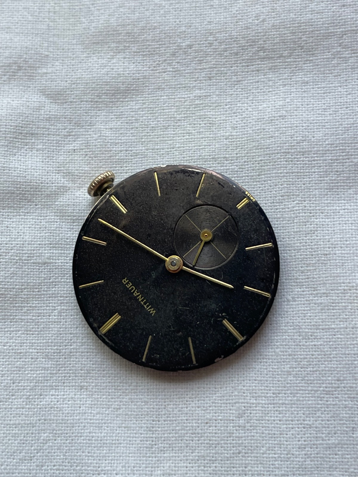 Wittnauer 76/3 Revue – movement for mens watch RUNS, lot2907