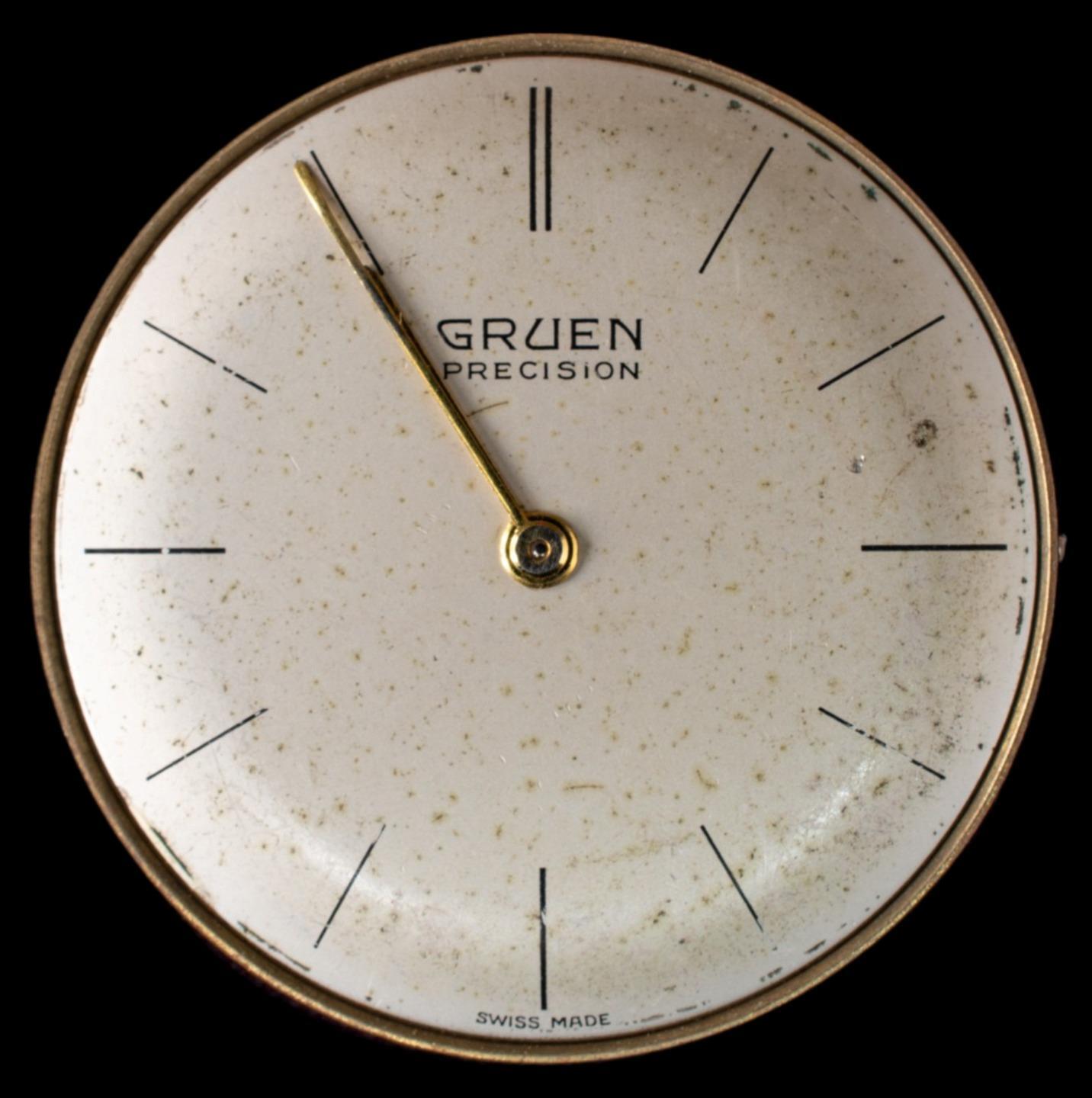 GRUEN 17 Jewels Precision Movement Silver Dial with Black Markers