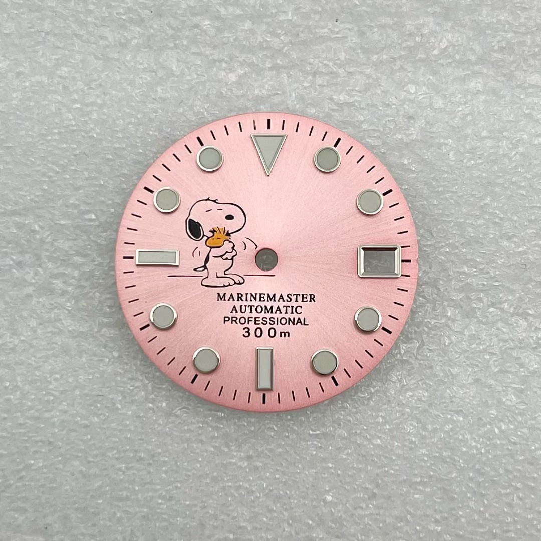 REPLACEMENT FOR SEIKO NH35 NH36 MM300 SNOOPY PEANUTS WATCH DIAL 28.5 DATE CUSTOM