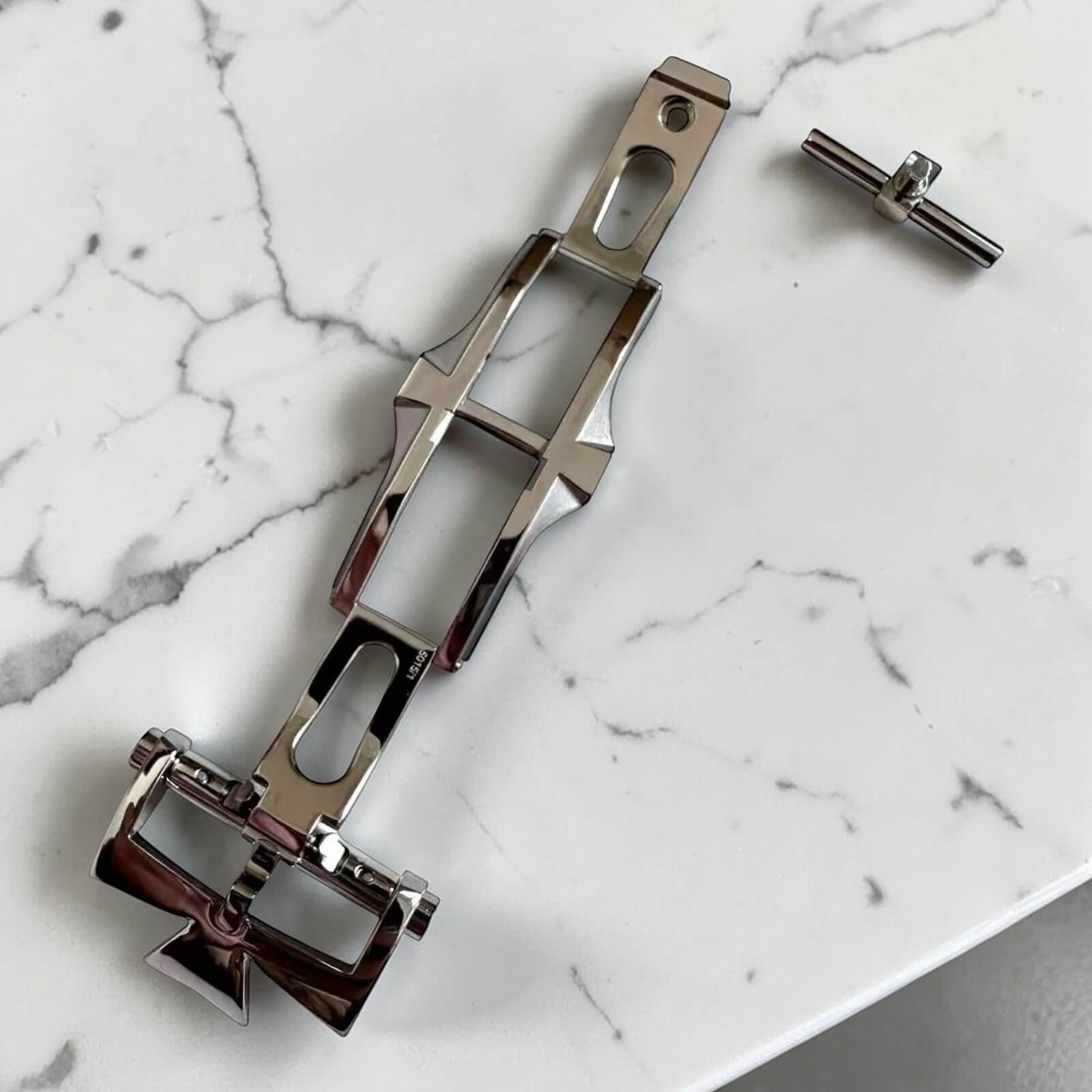 20mm Polish Steel Deployment Buckle Clasp Fits Vacheron Constantin Overseas