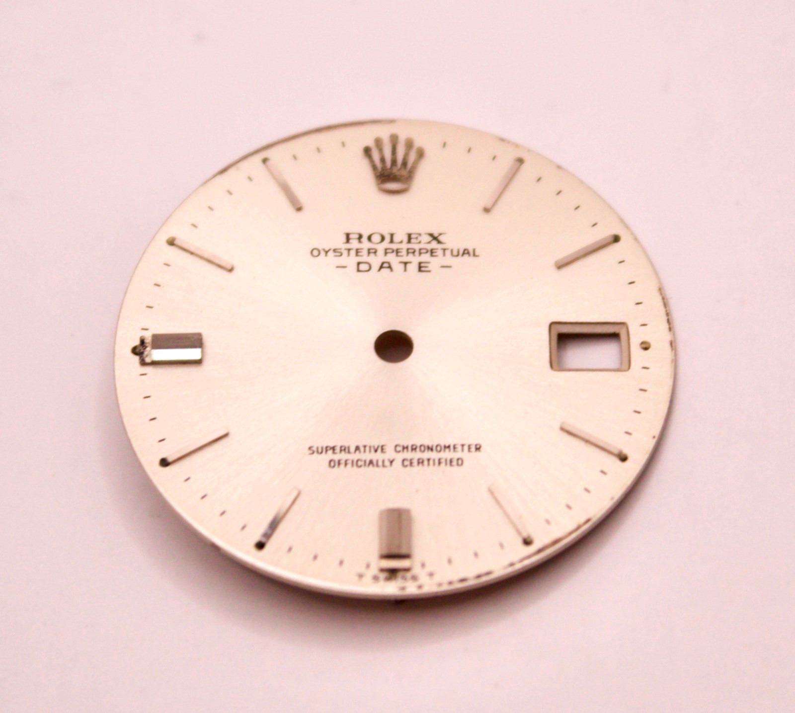 ORIGINAL Rolex Date Dial 34mm Silver Stainless Steel w Date 1500/1501/1503 Swiss