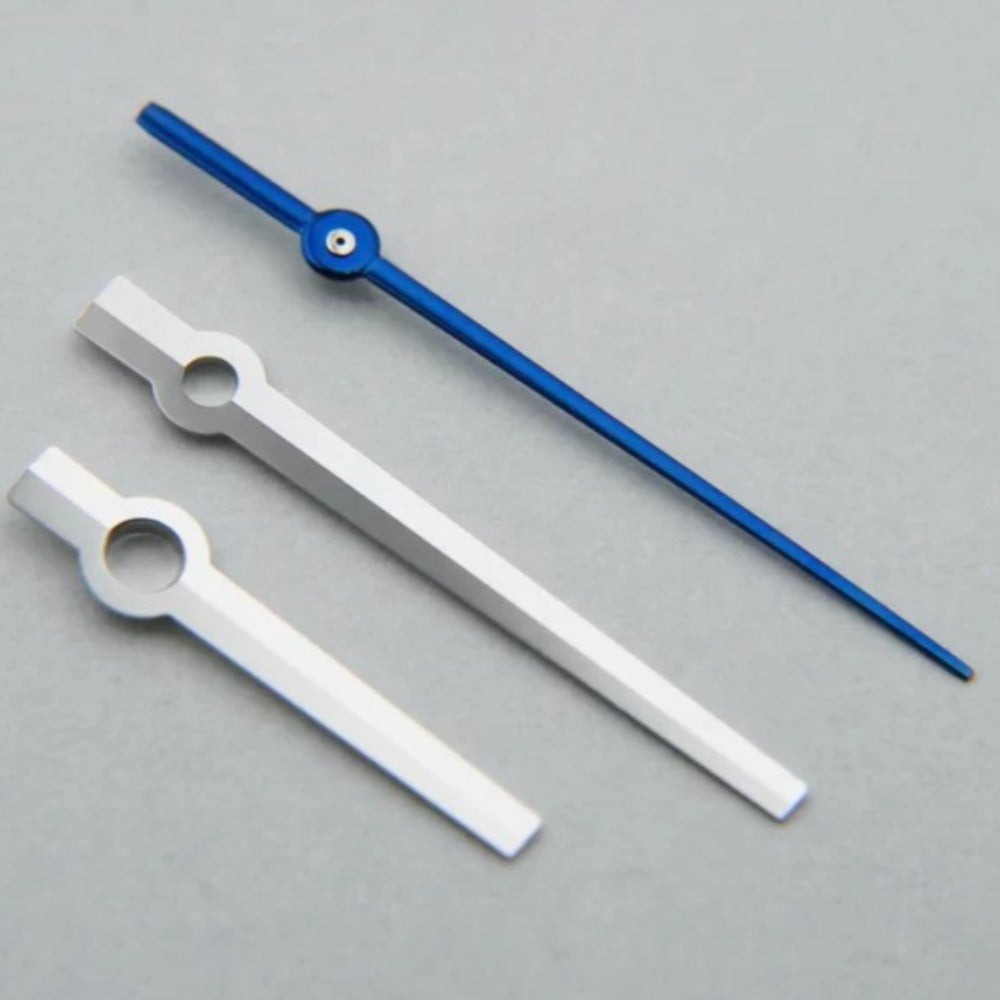Silver+blue Painted Second Watch Hands for 3235 3135 Mechanical Datejust 41