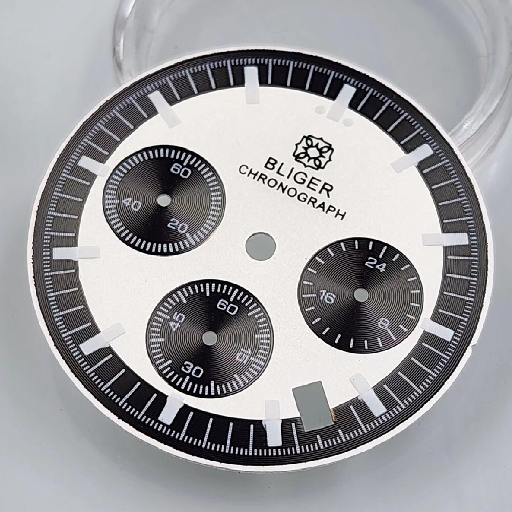 31.5 Mm Luminous Three-Eye Multifunction Dial For Vk63 Quartz Movement