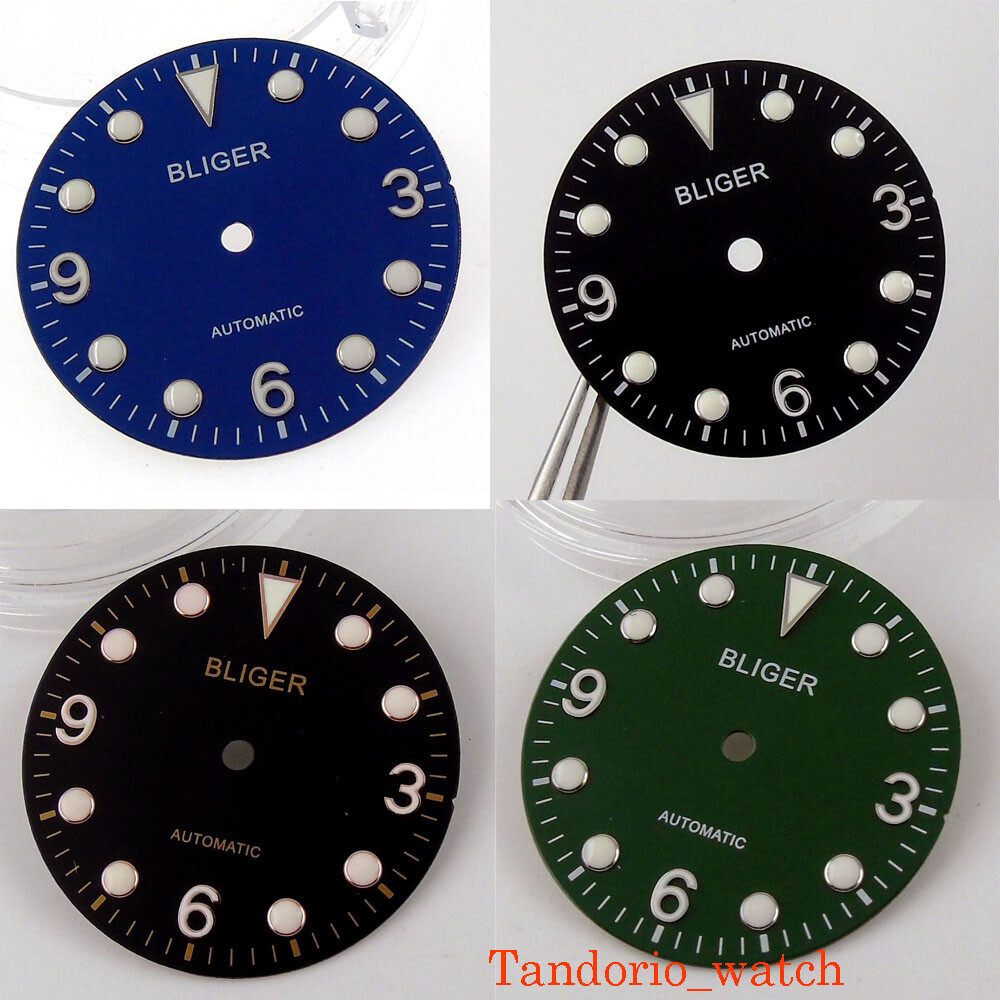 29.2mm Stainless Steel Watch Dial Fit NH35A NH36A Automatic Movement Luminous