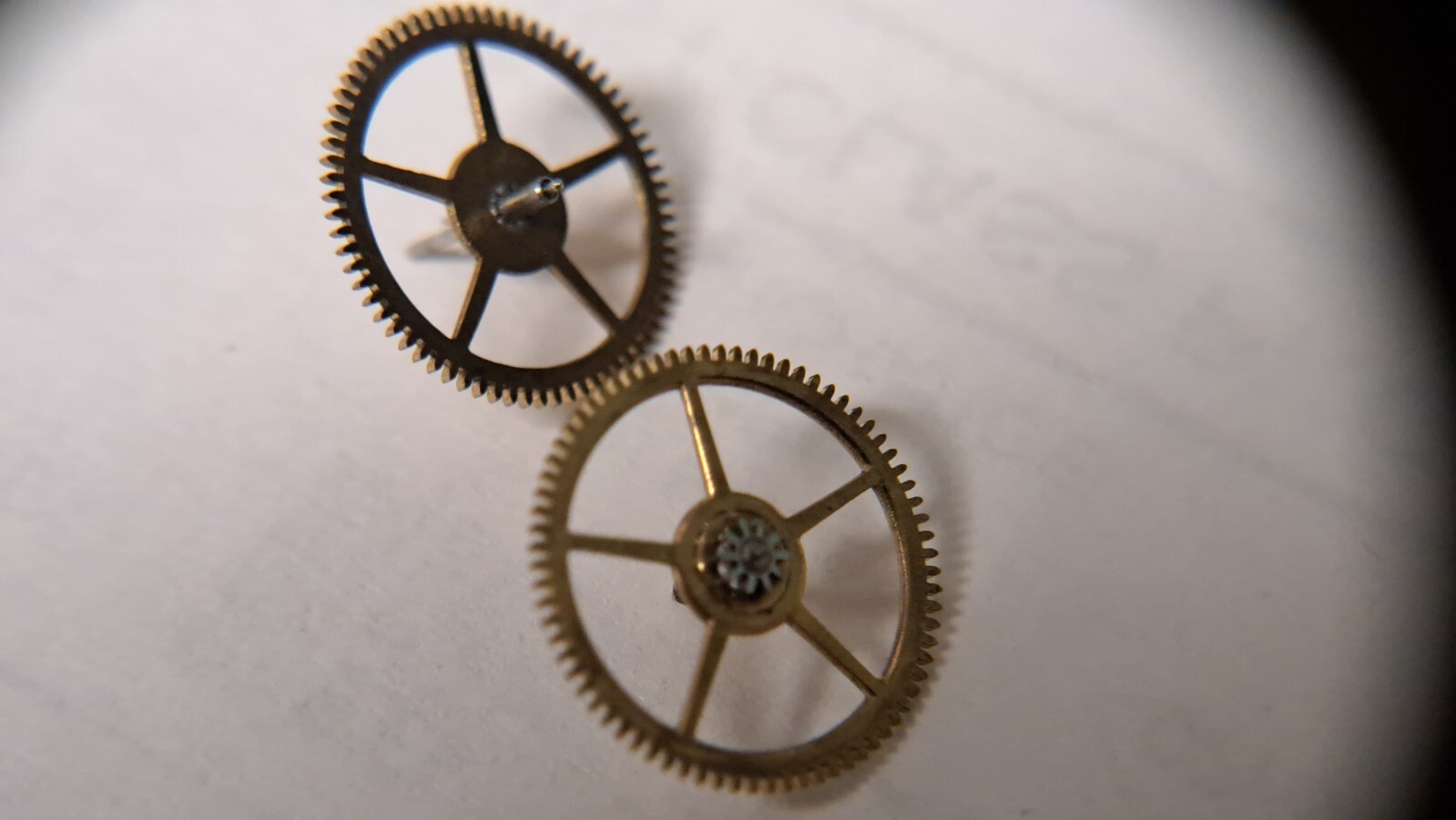 Valjoux cal 24 WHEELS x 2 (second wheel and great wheel?) -Wakmann Breitling Mil