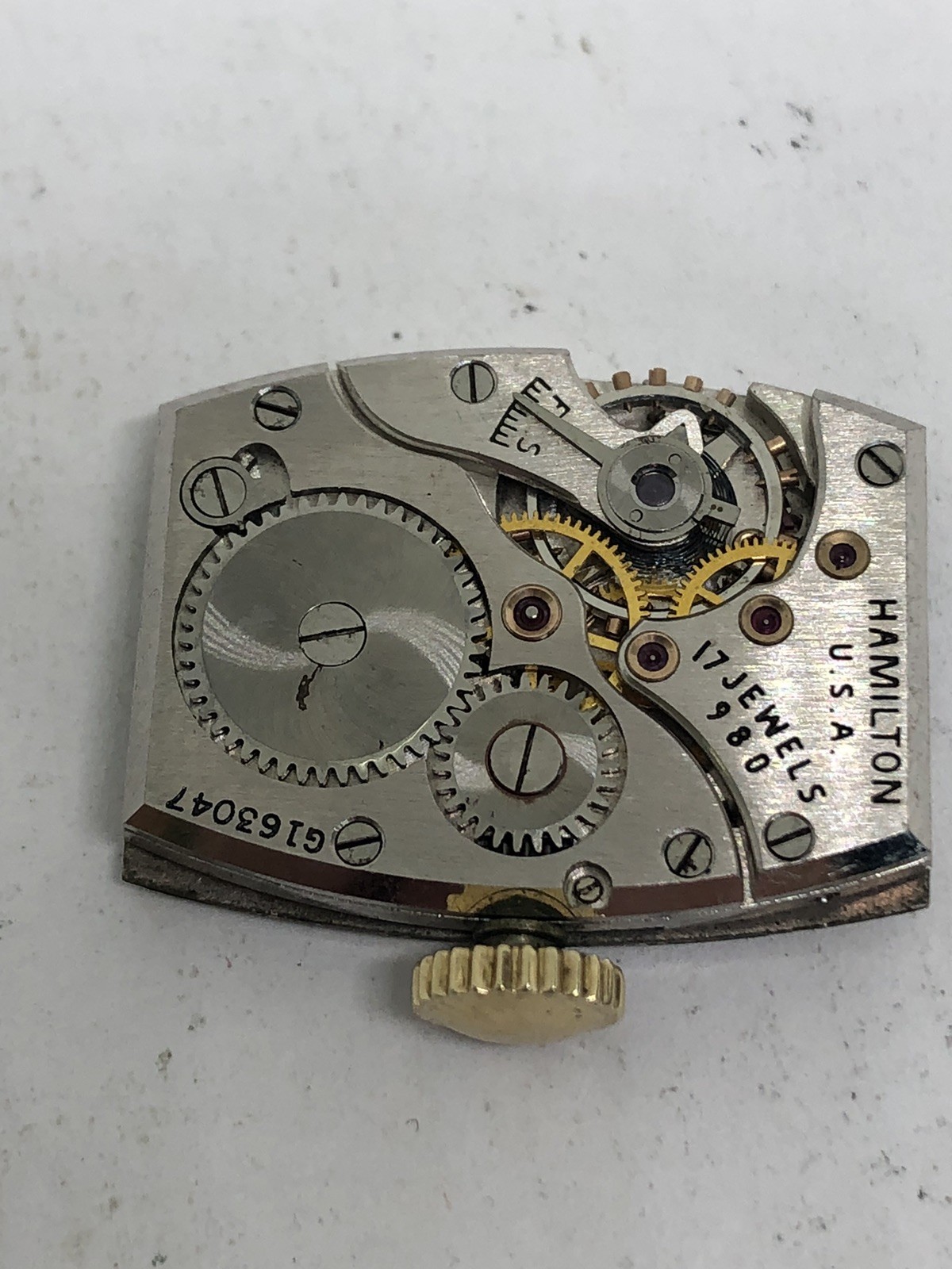 Vintage Hamilton 980 17J Watch Movement *Not Running*