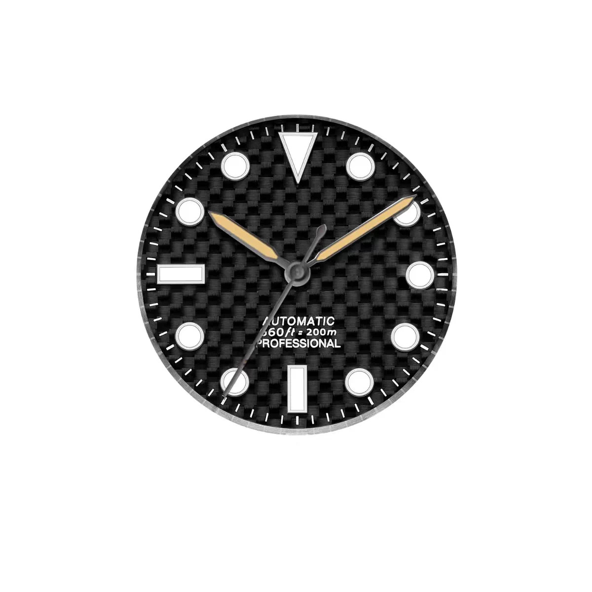 28.5mm Carbon fiber Watch Dial and Hands luminous for NH38 NH35 NH36 Movements