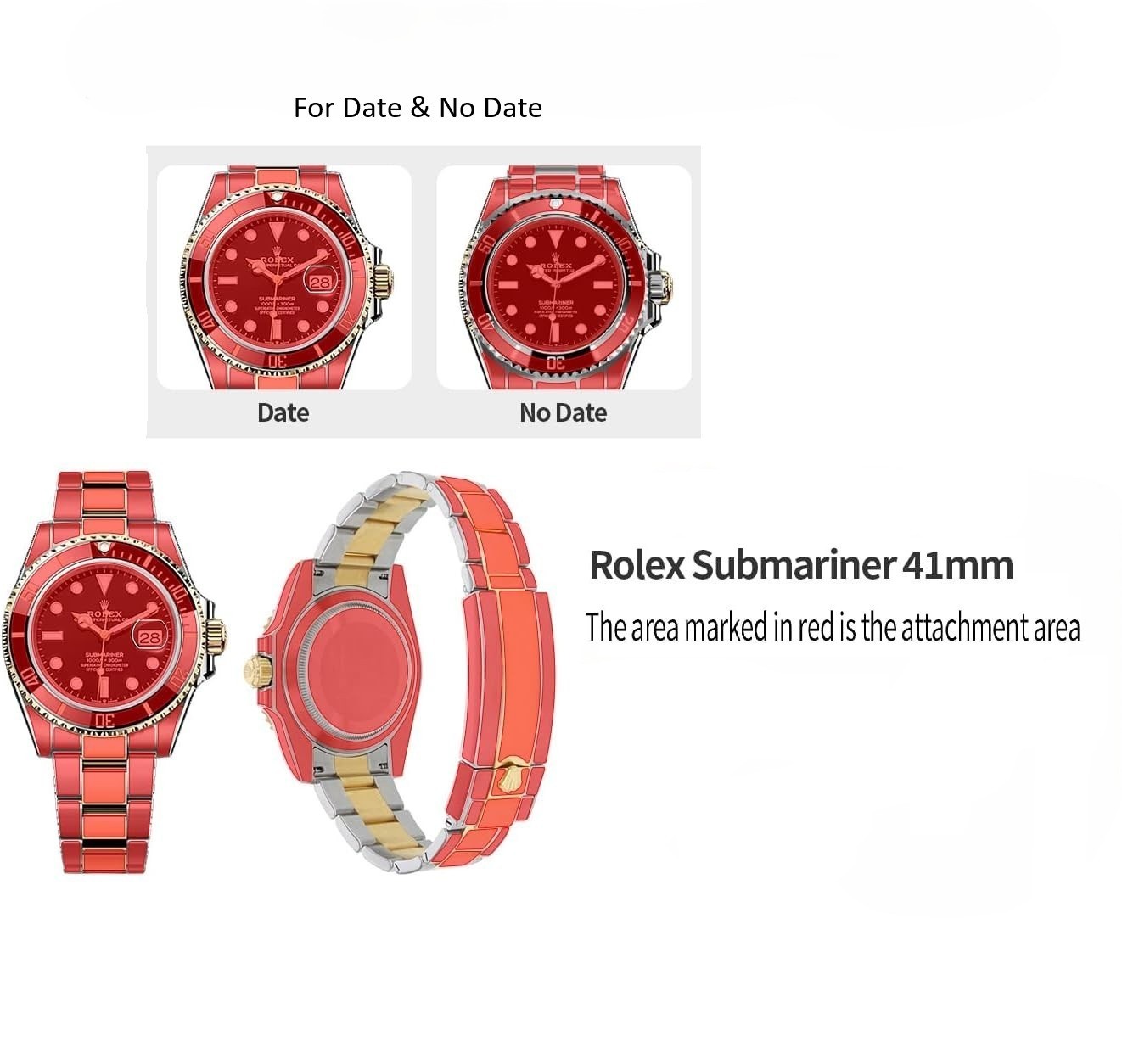 Rolex Submariner Date (NOT the Watch) 41mm Clear Film FULL Protection 1x Unit
