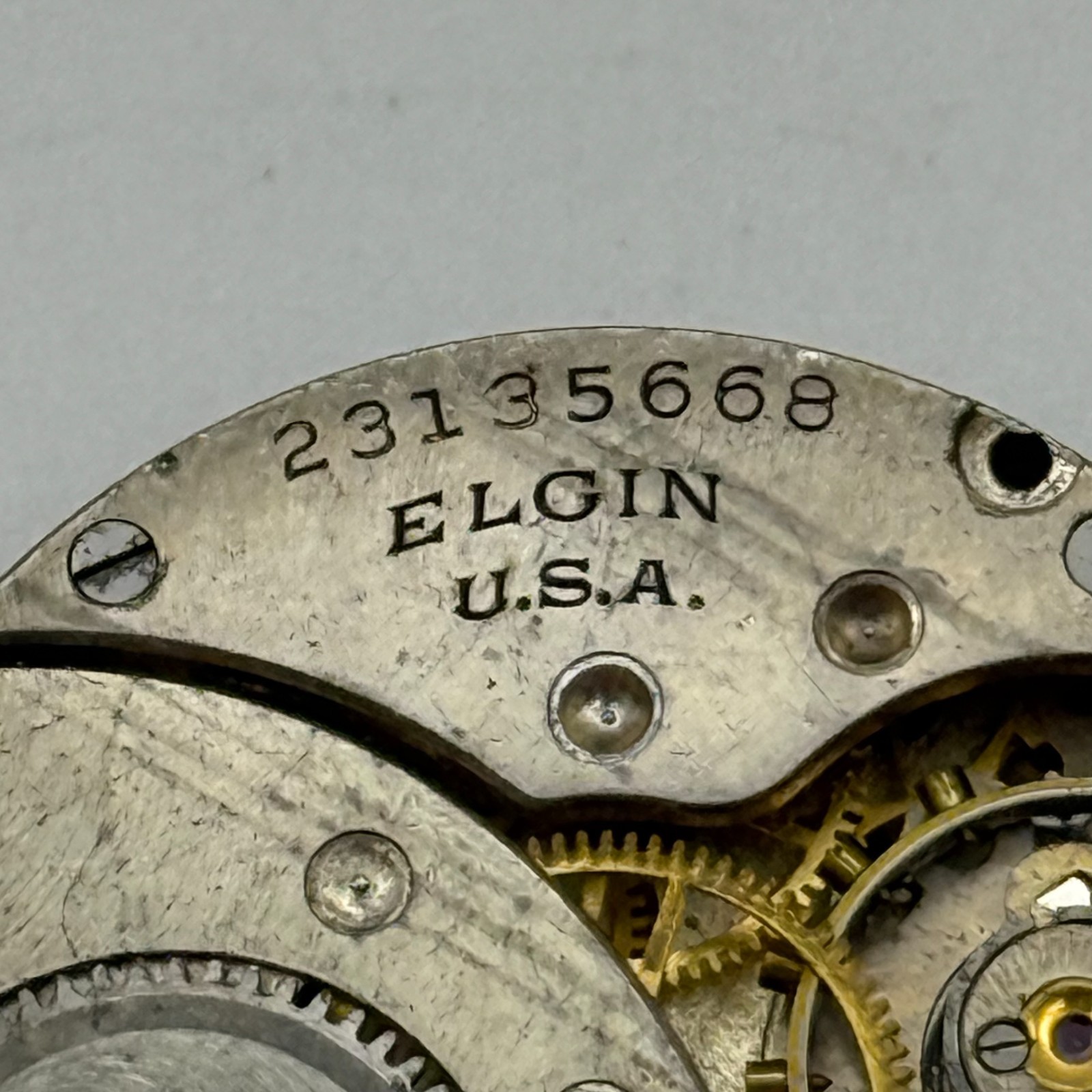 Elgin 463 Model 3 Watch Movement 1921 Antique American Parts Repair Spares 3/0s