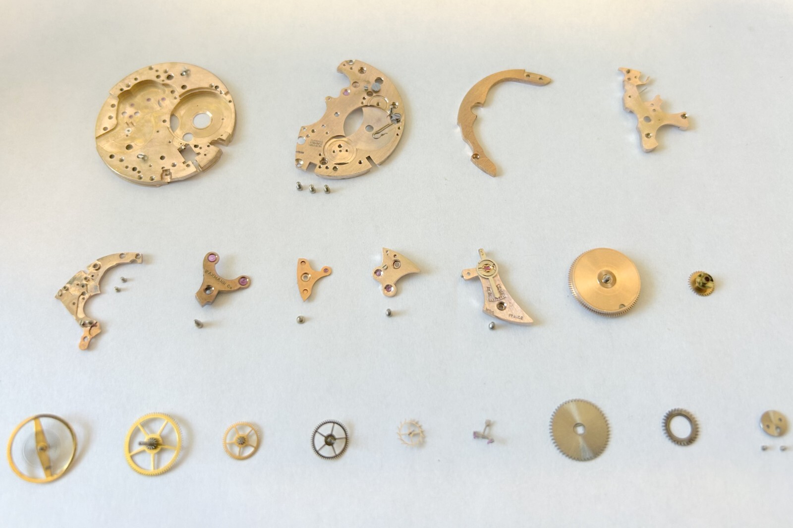 Venus Cal 178 Movement Part Balance Wheel Spring Barrel Bridge Wakmann Breitling