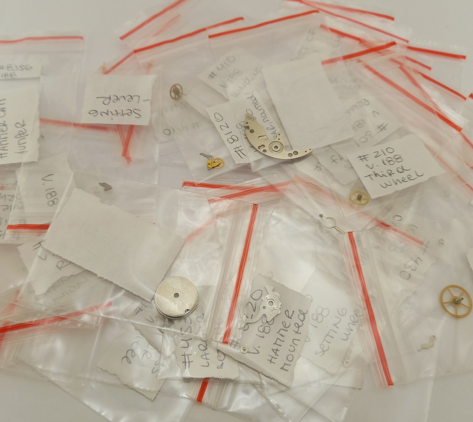 Genuine Venus 188 / Valjoux 7730 watch movement parts. Sold separately.