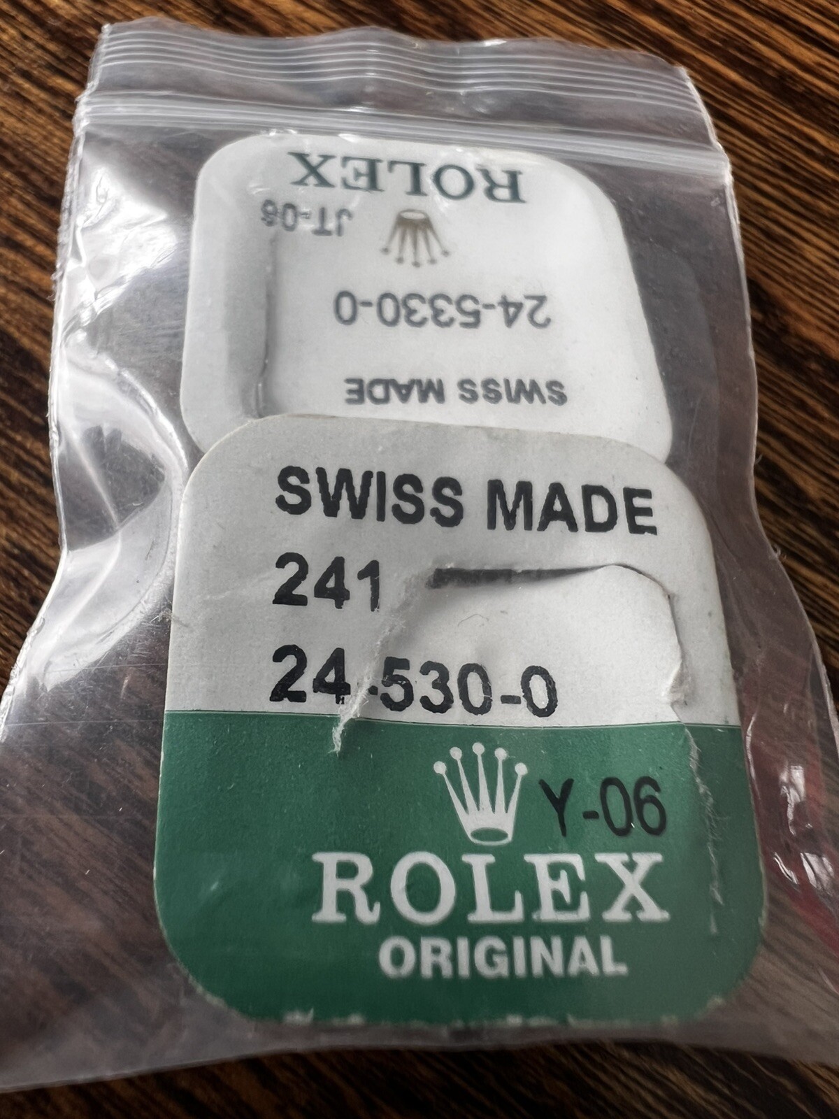 Rolex 24-530-0 Open 5mm Stainless Steel Crown and case tube 24-5330-0 open pack
