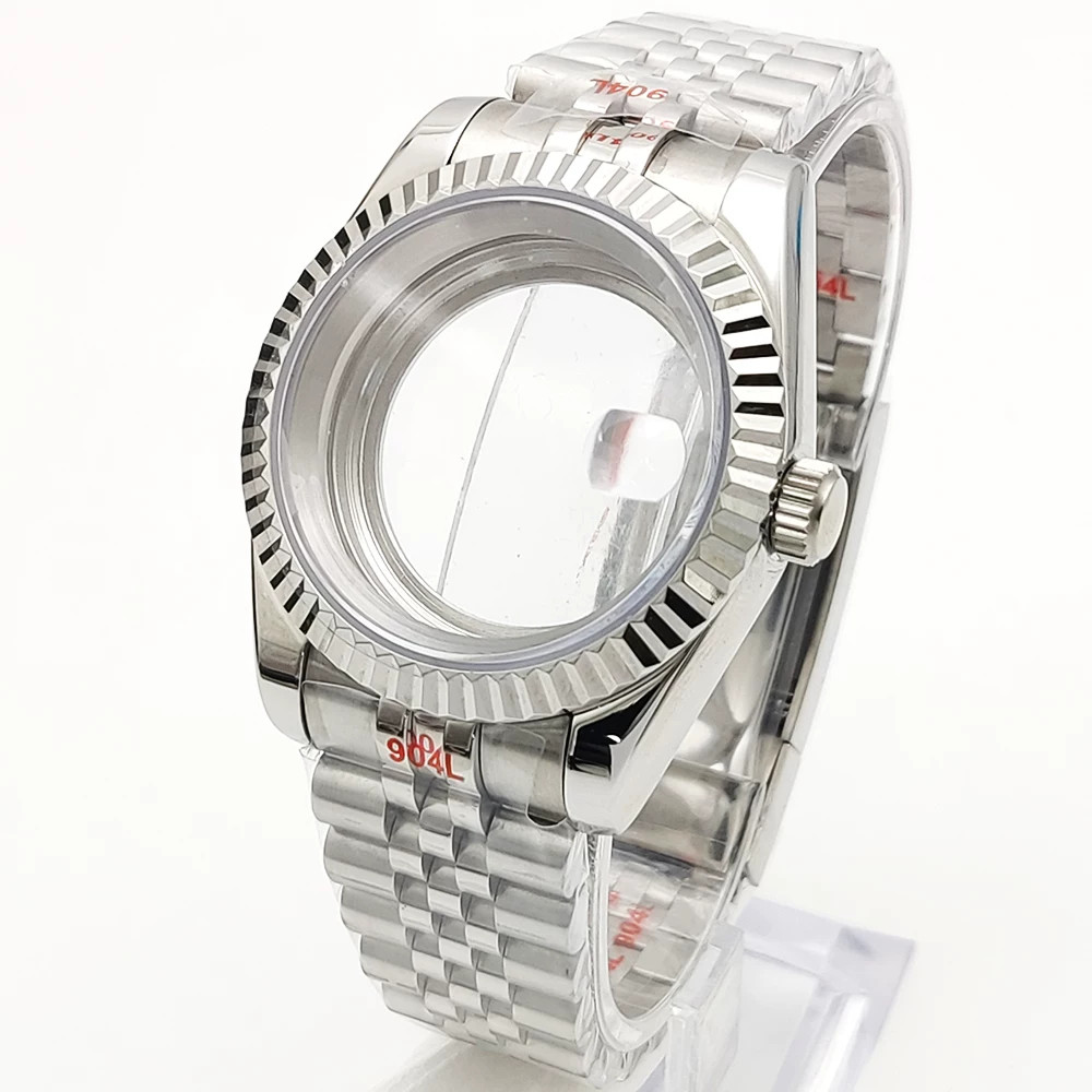 39mm Stainless Steel Watch Case+Strap Sapphire for NH35/36 Movement 28.5mm Dial