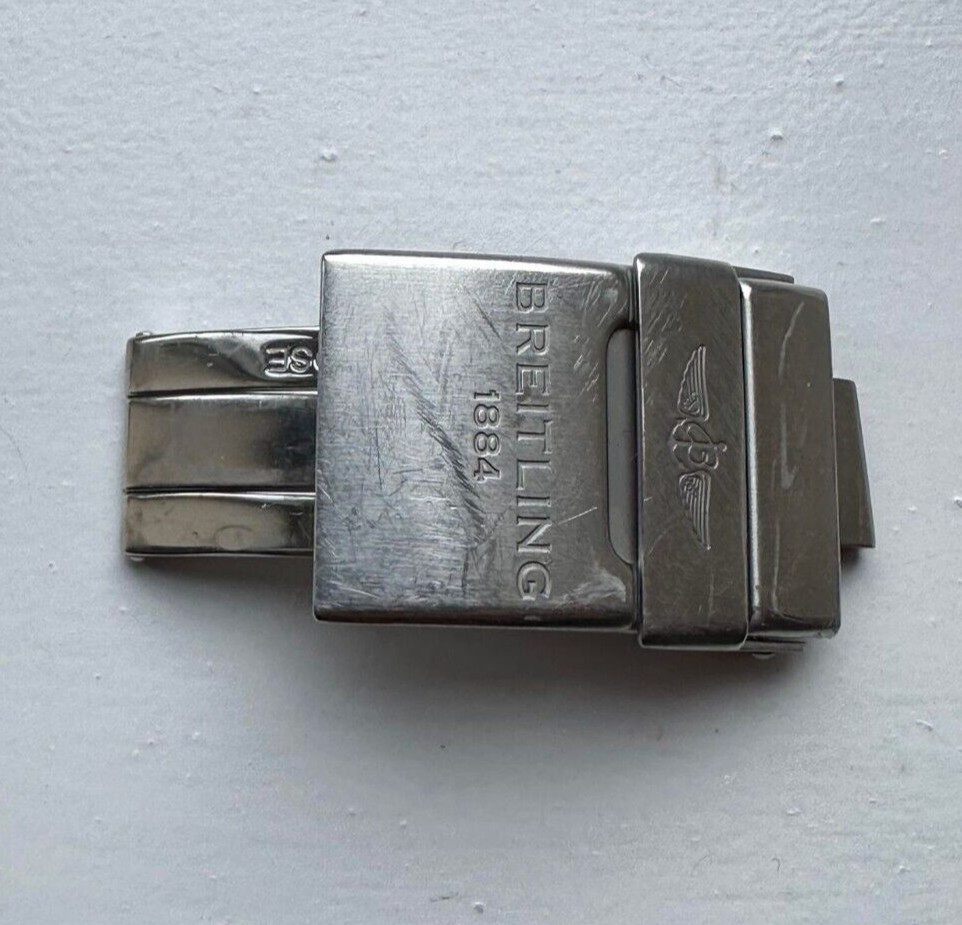 Genuine Original Breitling Deployment Deployant Clasp Buckle Bracelet Steel 20mm