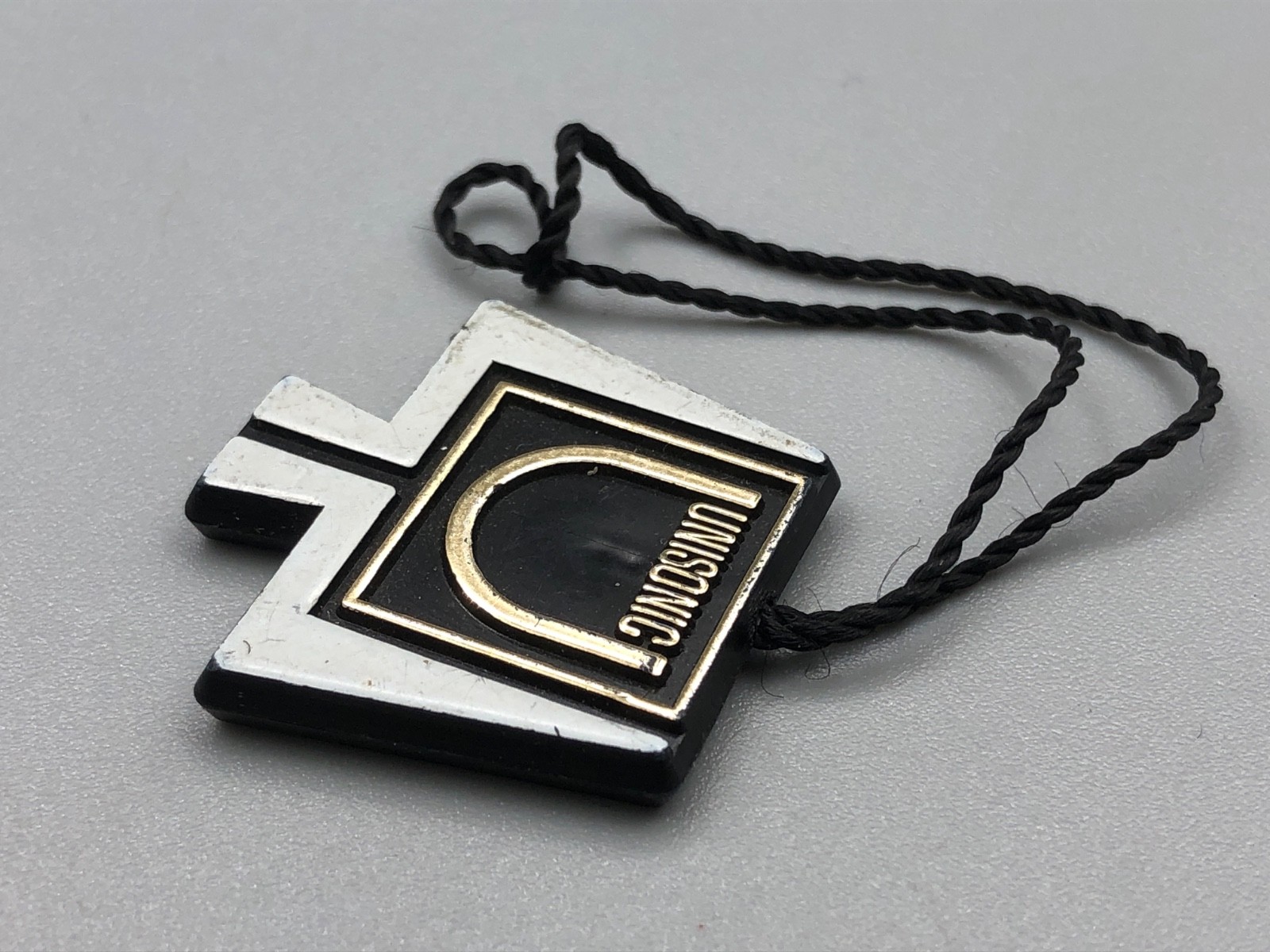RARE VINTAGE 60s 70s UNIVERSAL GENEVE UNISONIC WATCH HANGTAG TAG DIVER BUZZSAW